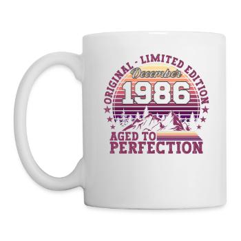 Original December 1986 36th Birthday Gift - Mug - white - Left