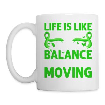 Life Is Like Riding A Bicycle - Tasse - Weiß - Links
