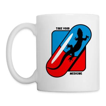 Prenez vos médicaments - Geckos - Mug blanc - blanc - Gauche