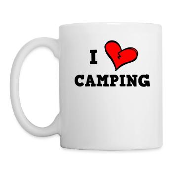 I love camping - Mug - white - Left