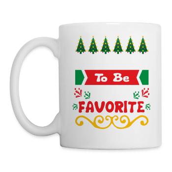 Les plus susceptibles que Noël soit le favori du Père Noël - Mug blanc - blanc - Gauche