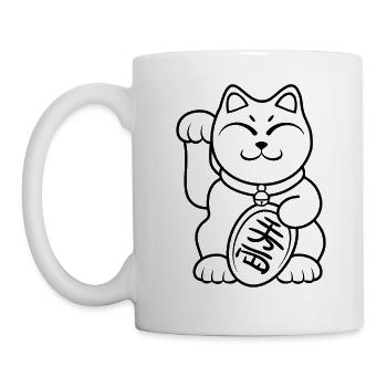 Lucky Cat - Mug - white - Left