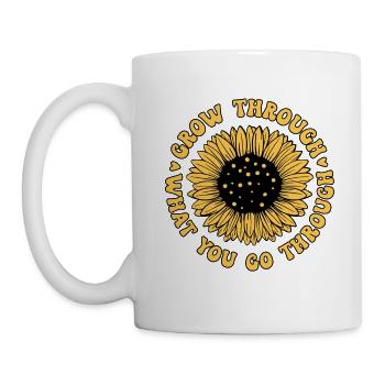 Grandissez à travers ce que vous traversez Citation - Mug blanc - blanc - Gauche