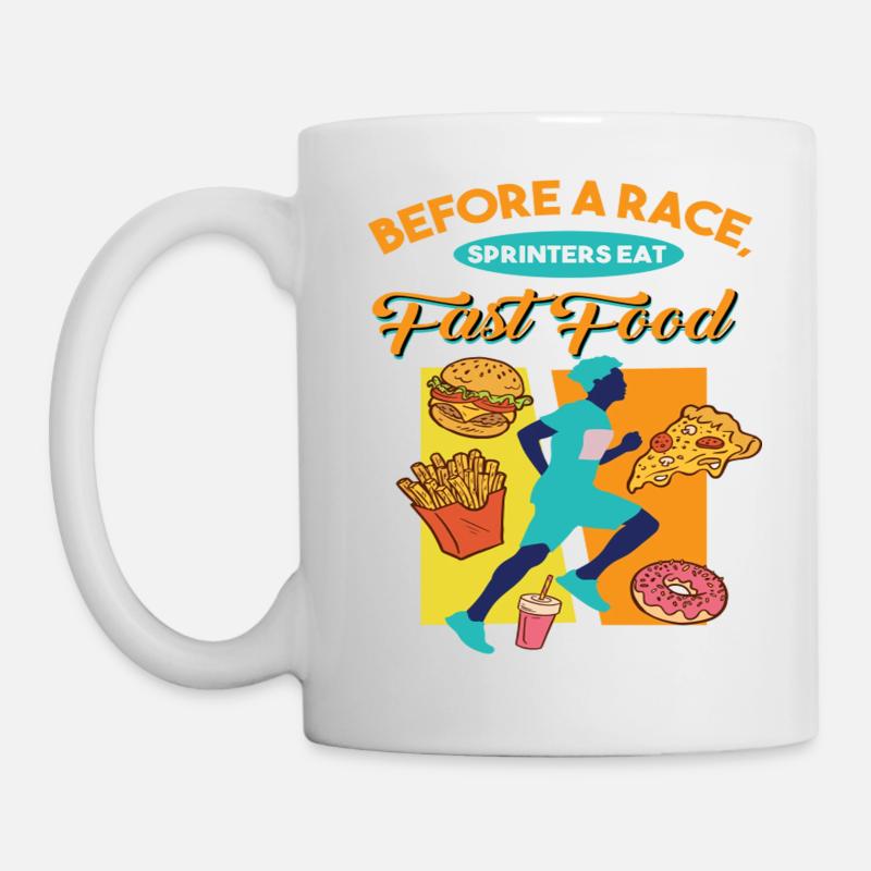 Maratona e corridori di corsa campestre - Tazza - bianco