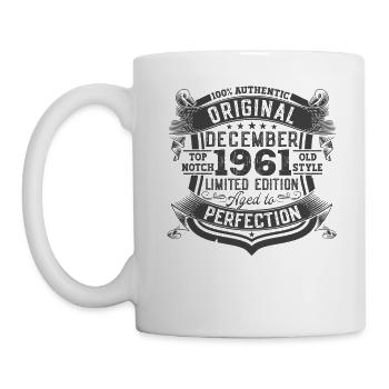 Born December 1961 61st birthday gift - Mug - white - Left