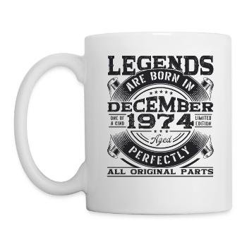Décembre Né 1974 48ème anniversaire Legend Man - Mug blanc - blanc - Gauche