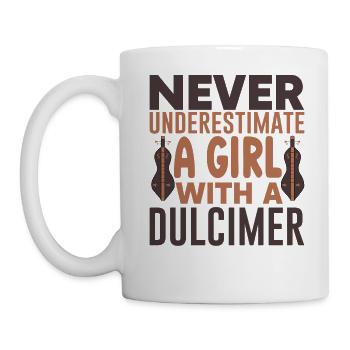 Instrument Dulcimer Girl - Tasse - Weiß - Links