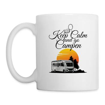 Camping-cars Camping-car Dicton-Restez calme et - Mug blanc - blanc - Gauche