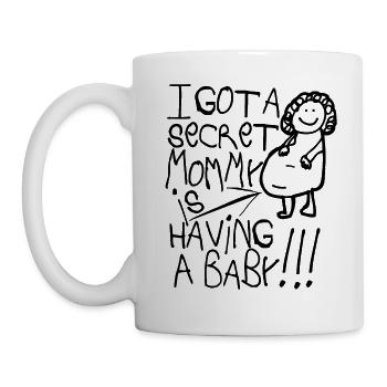 J’ai un secret maman est d’avoir un bébé! - Mug blanc - blanc - Gauche