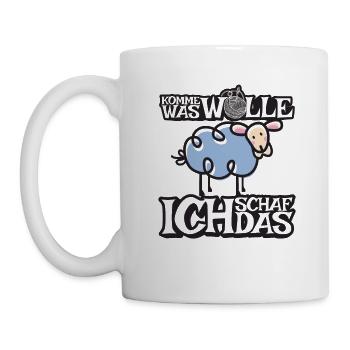 Komme was Wolle ich Schaf das - Tasse - Weiß - Links