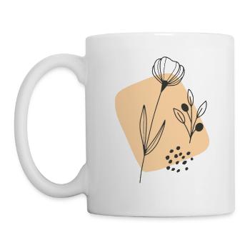 Hand Drawn Flower 2 - Mug - white - Left