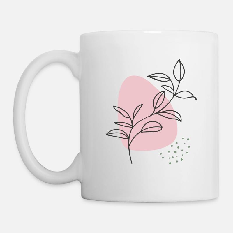 Handgezeichnete Blume 3 - Tasse - Weiß