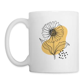 Hand Drawn Flower 6 - Mug - white - Left
