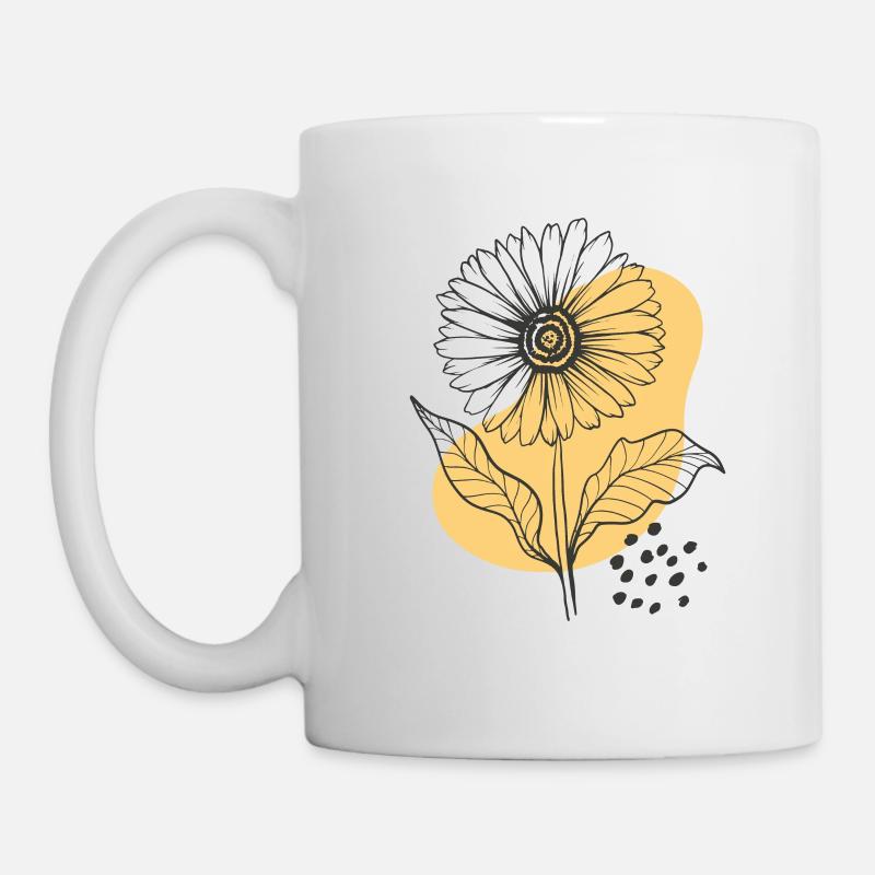 Hand Drawn Flower 6 - Mug - white