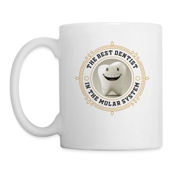 Best dentist in the molar system - bester Zahnarzt - Tasse - Weiß - Links