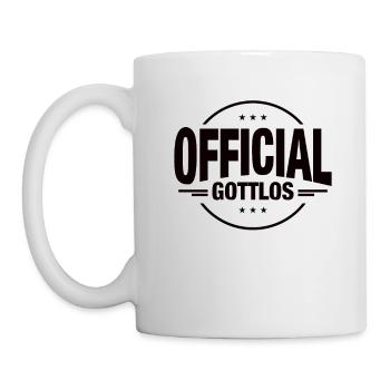Offiziell Gottlos lustiger Spruch Geschenk - Tasse - Weiß - Links