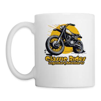Balades classiques en motocross - Mug blanc - blanc - Gauche