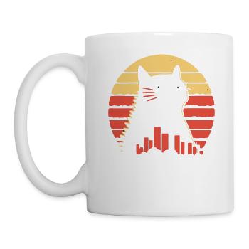 Chat monstre géant - Mug blanc - blanc - Gauche