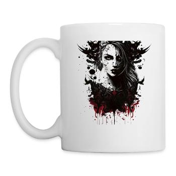 Gothic Witch Girl Tattoo girl - Mug - white - Left