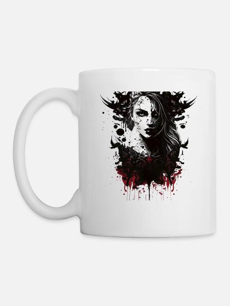 Gothic Witch Girl Tattoo girl - Mug - white