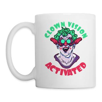 Clown view activated - Mug - white - Left