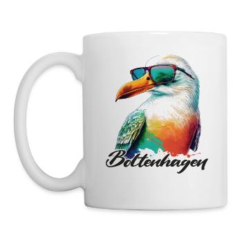 Boltenhagen holiday cool seagull with sunglasses - Mug - white - Left