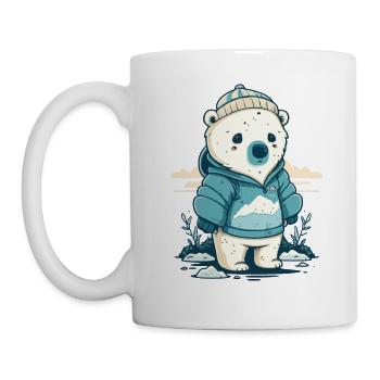 Petit ours polaire solitaire - Mug blanc - blanc - Gauche
