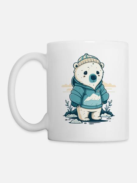 Einsamer kleiner Eisbär - Tasse - Weiß
