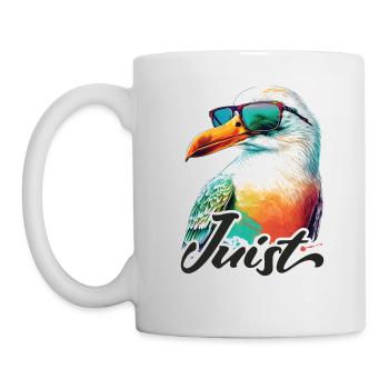 Juist holiday cool colorful seagull with sunglasses - Mug - white - Left
