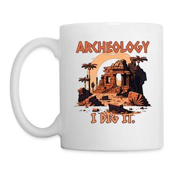I like archeology - Mug - white - Left
