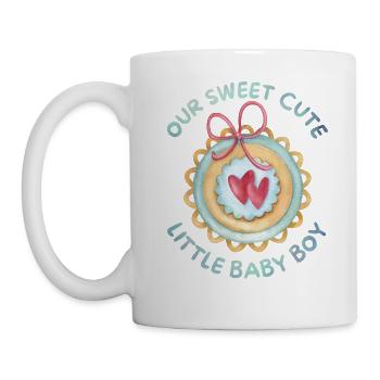 Baby Spruch, cute baby-boy, Kawaii-Baby - Tasse - Weiß - Links