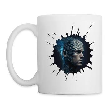 Évolution numérique - Vision future Cyber Human - Mug blanc - blanc - Gauche