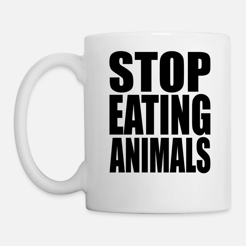 Stop Eating Animals Vegan Vegetarier - Tasse - Weiß