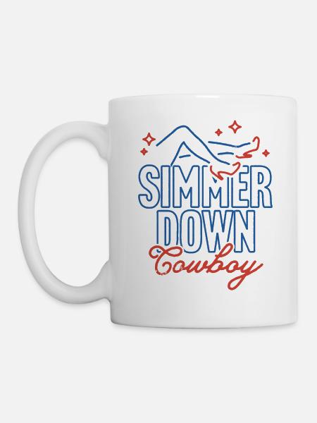 Simmer Down Cowboy - Mug - white