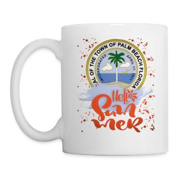 Palm-Beach Florida, Sommerurlaub, Spruch - Tasse - Weiß - Links