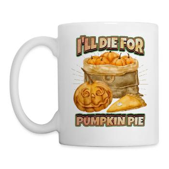 Pumpkin Saying, Pumpkin Pie, Halloween Pumpkins - Mug - white - Left