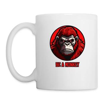 Sei ein Affe - Tasse - Weiß - Links