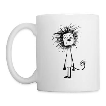 Verwirrter Löwe - Tasse - Weiß - Links