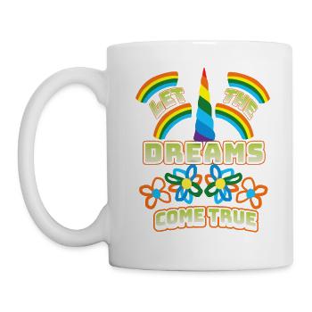 Unicorn, Unicorns, LGBTQ, Rainbow, Saying - Mug - white - Left
