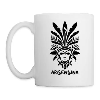 Tribal symbols of the indigenous peoples of Argentina - Mug - white - Left
