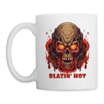 Flaming Hot Fire Skull Skull - Mug - white - Left