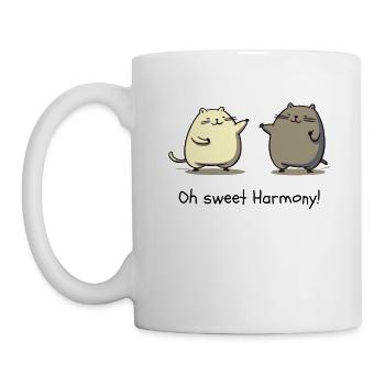 Oh, Sweet Harmony - Chats de dessin animé - Mug blanc - blanc - Gauche