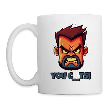 Angry Face Butcher Funny Insult - Mug - white - Left