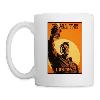 Cheers to all losers - Mug - white - Left