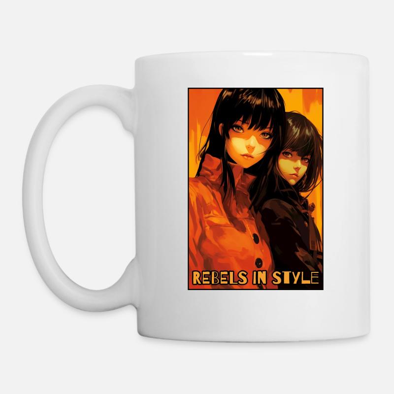 Rebellen mit Stil: Anime-Mädchen - Tasse - Weiß