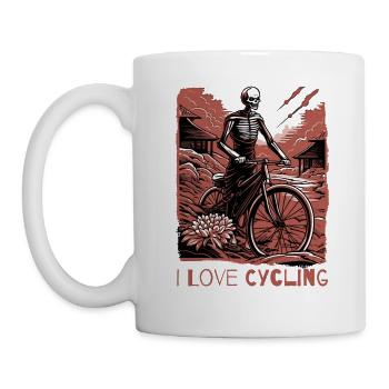 Ich liebe das Radfahren - Tasse - Weiß - Links