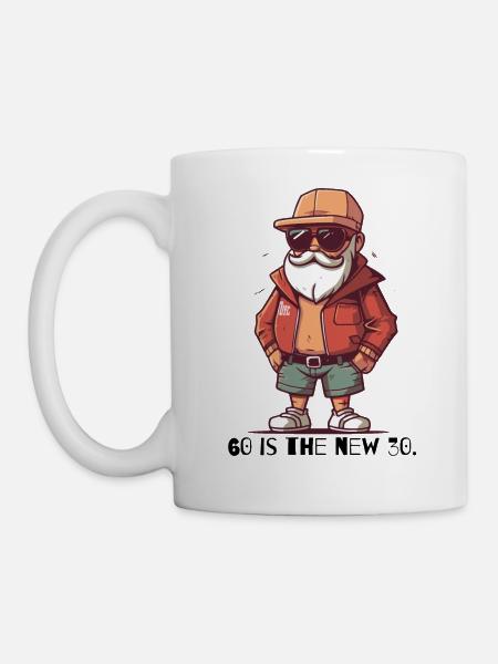 Cooler, alter Hipster: 60 ist das neue 30 - Tasse - Weiß