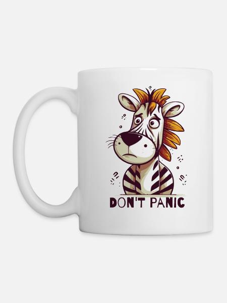 Keine Panik, Zebra! - Tasse - Weiß