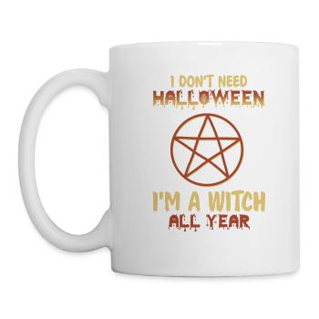 Qui a besoin d’Halloween, je suis toujours une sorcière - Mug blanc - blanc - Gauche