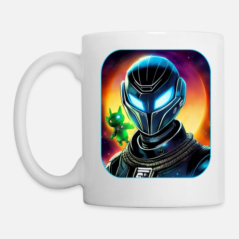 Space Astronaut with Alien Fairy - Mug - white